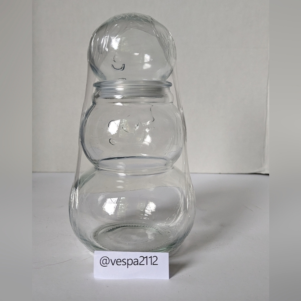 Target Bullseye Playground Clear Snowman Fillable Glass Canister Jar